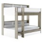 White & Oak Bunk Bed with Storage Shelves and Drawer - Aire