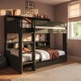 Green Bunk Bed with Storage Shelves and Drawer - Aire