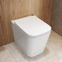 ONLY OPENED - Back to Wall Rimless Toilet with Soft Close Seat - Albi