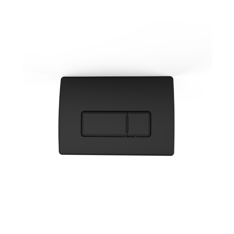 Matt Black Wall Hung Toilet with Soft Close Seat, Black Pnuematic Flush Plate, 1168mm Frame & Cistern - Albi