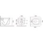 ONLY OPENED - Wall Hung Rimless Toilet with Soft Close Seat - Albi
