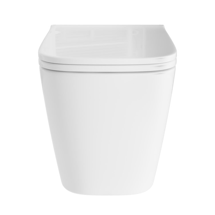 ONLY OPENED - Wall Hung Rimless Toilet with Soft Close Seat - Albi