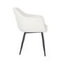 Set of 4 Cream Boucle Tub Dining Chairs - Ally