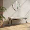 BUN/ALY003A/96494 Large Cream Boucle Hallway Bench - Seats 2 - Ally