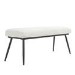 Large Cream Boucle Dining Bench - 120cm - Seats 2 - Ally