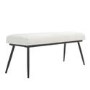 Large Cream Boucle Hallway Bench - Seats 2 - Ally