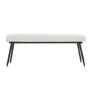 Large Cream Boucle Hallway Bench - Seats 2 - Ally