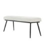 Large Cream Boucle Hallway Bench - Seats 2 - Ally
