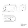 GRADE A1 - Freestanding Single Ended Left Hand Corner Bath 1500 x 800mm - Amaro