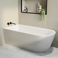 Freestanding Single Ended Left Hand Corner Bath 1650 x 800mm - Amaro Freestanding Single Ended Left Hand Corner Bath 1650 x 800mm - Amaro