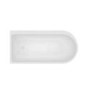 Freestanding Single Ended Left Hand Corner Shower Bath with Chrome Sliding Bath Screen 1650 x 800mm - Amaro
