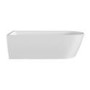 Freestanding Shower Bath Single Ended Left Hand Corner with Black Bath Screen 1800 x 800mm - Amaro