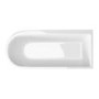 Freestanding Shower Bath Single Ended Right Hand Corner with Chrome Bath Screen 1800 x 800mm - Amaro