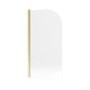 ONLY OPENED - Brushed Brass Hinged Shower Bath Screen 1450 x 775mm - Taurus