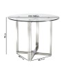 Round Glass Dining Table with 4 Grey Velvet Dining Chairs - Alana Boutique