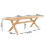 Oak Cross Leg Dining Table with 8 Oak Dining Chairs - Anders