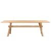 Oak Cross Leg Dining Table with 8 Oak Dining Chairs - Anders