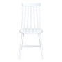 Large Oak Dining Table with 8 White Wooden Spindle Dining Chairs - Anders