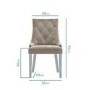 White and Mirrored Dining Table with 6 Mink Velvet Knocker Back Dining Chairs - Jade Boutique
