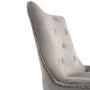White and Mirrored Dining Table with 6 Mink Velvet Knocker Back Dining Chairs - Jade Boutique