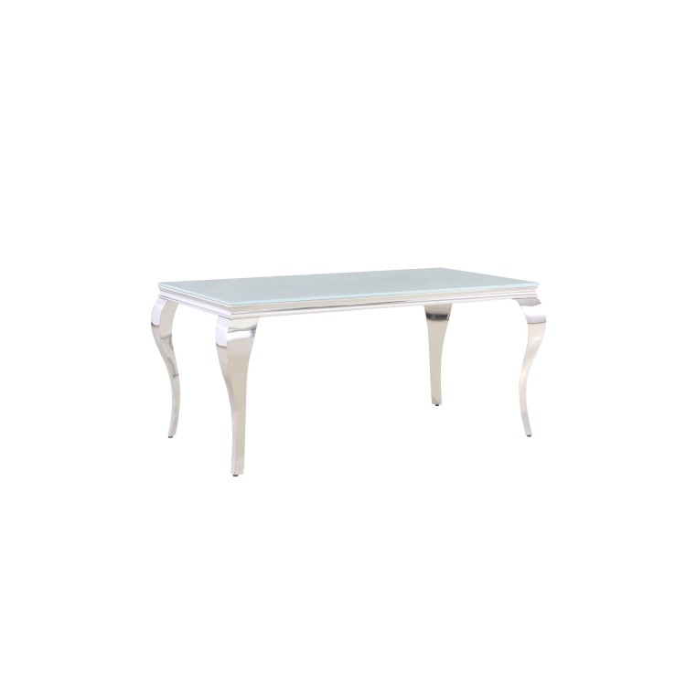 Angelica Mirrored Dining Table with 6 Dining Chairs in Grey Velvet