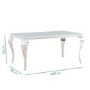 Angelica Mirrored Dining Table with 6 Dining Chairs in Grey Velvet