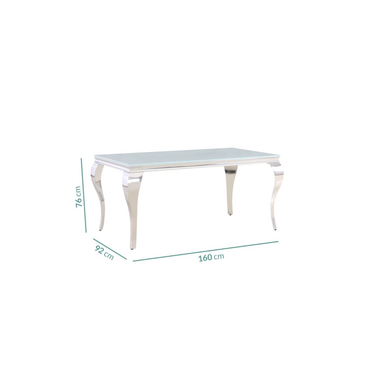 Angelica Mirrored Dining Table with 6 Dining Chairs in Grey Velvet