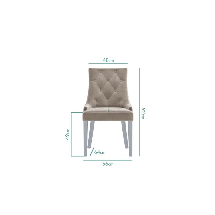White and  Mirrored Dining Table with 4 Mink Velvet Knocker Back Dining Chairs and Bench - Jade Boutique