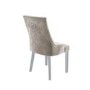 White and  Mirrored Dining Table with 4 Mink Velvet Knocker Back Dining Chairs and Bench - Jade Boutique