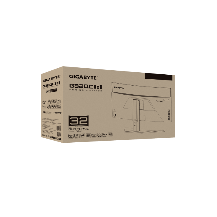 Gigabyte G32QC A 32" QHD VA 165Hz Curved Gaming Monitor