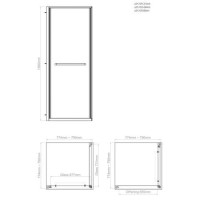 800x800mm Brushed Brass Square Sliding In-Fold Shower Enclosure 6mm Glass - Apollo