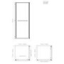800x800mm Brushed Brass Square Sliding In-Fold Shower Enclosure 6mm Glass - Apollo