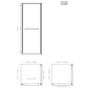 800x800mm Black In-Fold Sliding Shower Enclosure 6mm Glass - Apollo