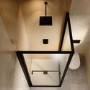 800x800mm Black In-Fold Sliding Shower Enclosure 6mm Glass - Apollo