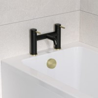 ONLY OPENED - Black & Brass Bath Mixer - Arissa