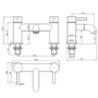 ONLY OPENED - Black & Brass Bath Mixer - Arissa