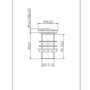 Black Chrome Click Clack Slotted Basin Waste - Arissa