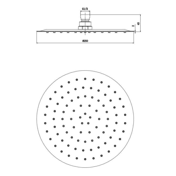 Brushed Bronze 2 Outlet Wall Mounted Thermostatic Mixer Shower Set with Hand Shower - Arissa