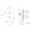 Brushed Brass Dual Outlet Wall Mounted Thermostatic Mixer Shower with Hand Shower - Arissa
