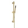 Brushed Brass Dual Outlet Wall Mounted Thermostatic Mixer Shower with Hand Shower - Arissa
