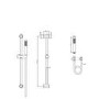 Brushed Brass 2 Outlet  Wall Mounted Thermostatic Mixer Shower Set with Hand Shower - Arissa
