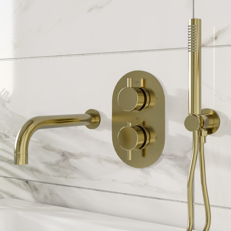 ONLY OPENED - Brushed Bass Hose with Wall Bracket - Arissa