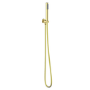Brushed Brass 2 Outlet Thermostatic Bath Mixer Shower Set With Hand Shower and Bath Filler Spout - Arissa