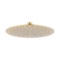 250mm Brushed Brass Round Rainfall Shower Head - Arissa 250mm Brushed Brass Round Rainfall Shower Head - Arissa