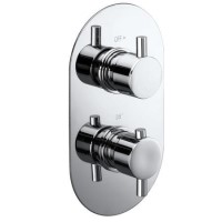 Chrome 2 Outlet Concealed Thermostatic Shower Valve with Dual Control - Flow Chrome 2 Outlet Concealed Thermostatic Shower Valve with Dual Control - Flow