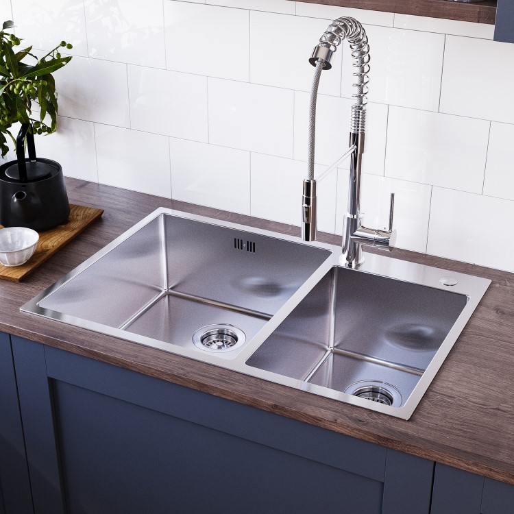 Aria 1.5 Bowl & Malvern Kitchen Mixer Tap