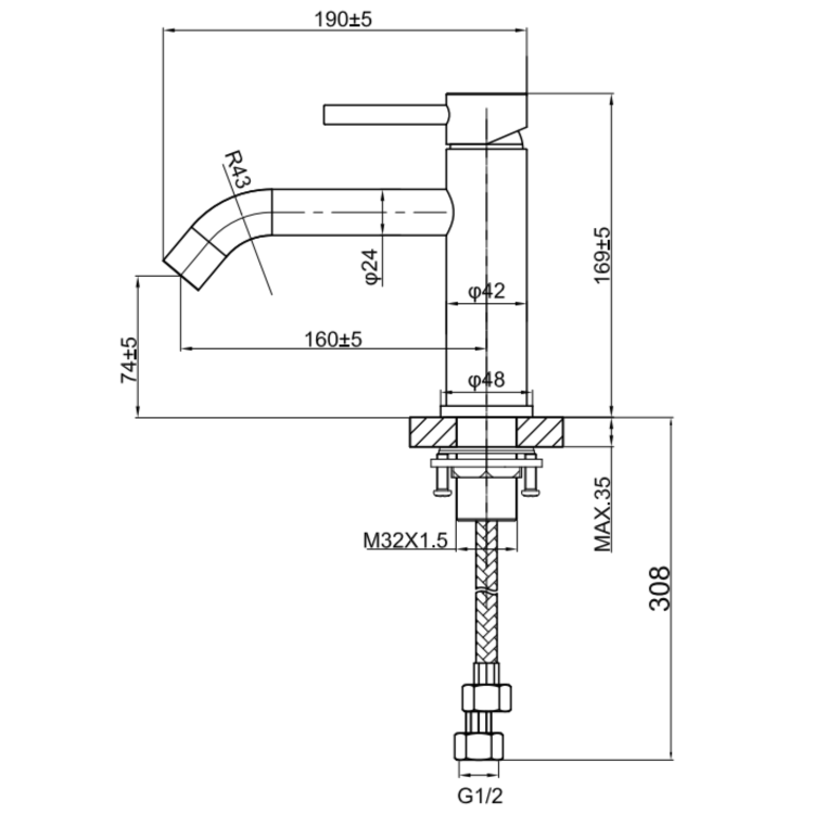 Black basin tap and bath filler tap pack - Arissa