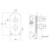 Black Single Outlet Thermostatic Mixer Shower with Hand Shower - Arissa