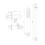 Black 2 Outlet Thermostatic Bath Mixer Shower Set With Hand Shower and Bath Filler Spout - Arissa