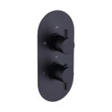 A2/ARIMB010 ALMOST PERFECT - Black 1 Outlet Concealed Thermostatic Shower Valve with Dual Control - Arissa